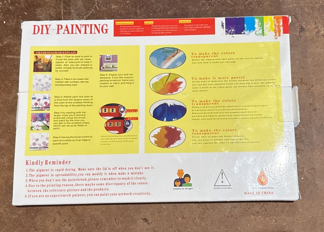 Framed Paint by Numbers Kit for Adults Beginner & Kids - Mountain JZPBN005