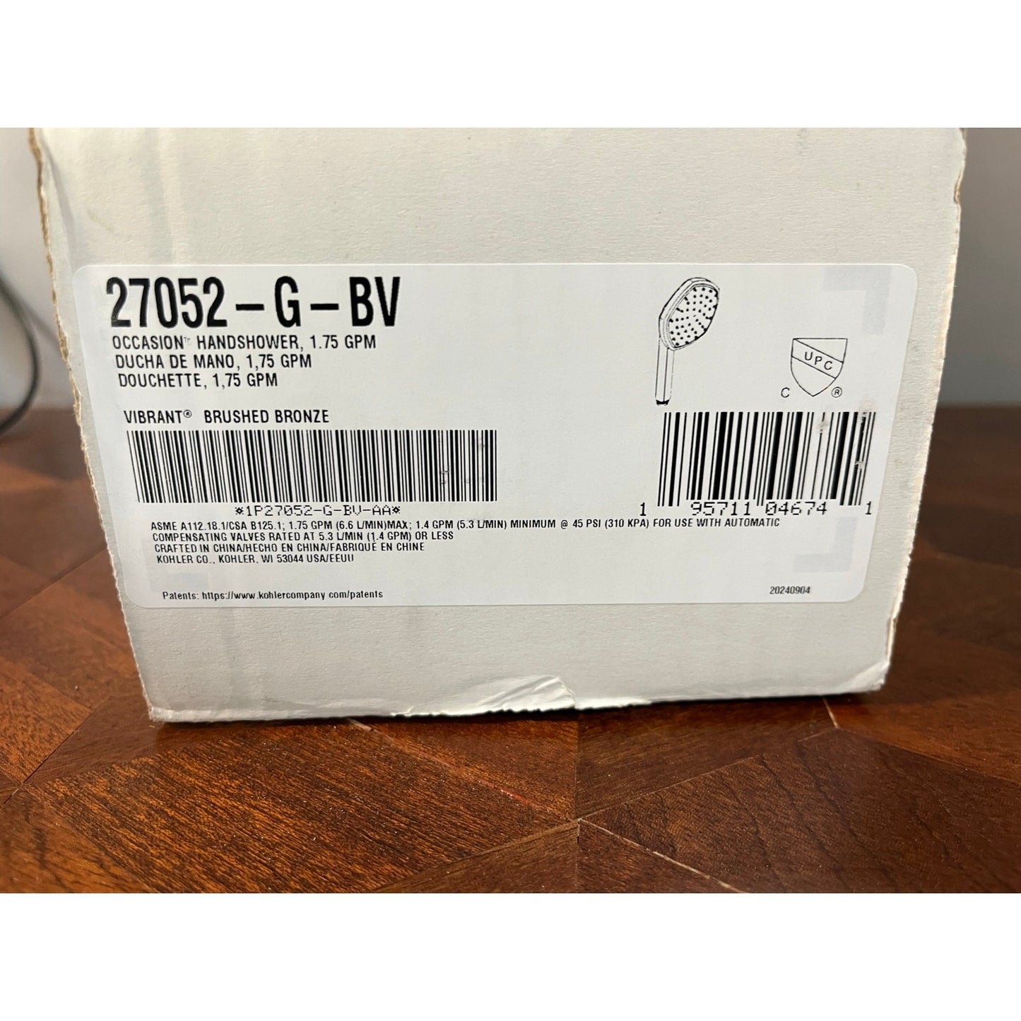 Kohler 27052-G-BV Occasion Single Function Handshower 2.5gpm