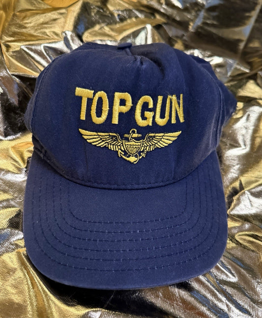 Vintage Top Gun Trucker Hat Baseball Cap Snapback Eagle Crest Made in USA