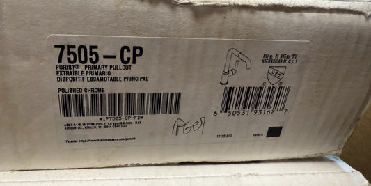 Kohler Purist K-7505 Single-Hole Kitchen Sink Faucet with 8" Pull-Out Spout