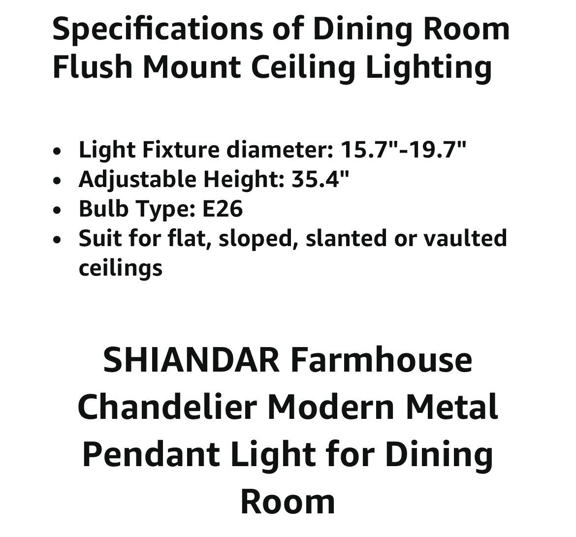 Rustic Farmhouse 6-Light Semi-Flush Mount Ceiling Chandelier
