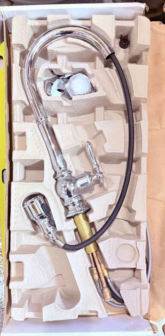 KOHLER Artifacts Single-Handle Pull-Down Kitchen Faucet- 99259-CP