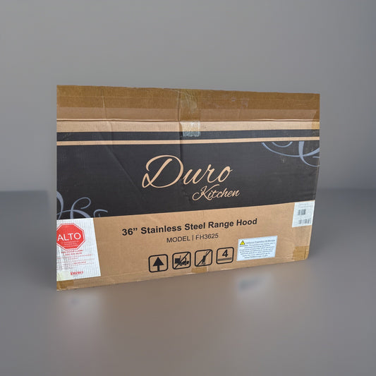 Duro Kitchen 36" Pro-Style Stainless Steel Under Cabinet Range Hood, FH3625