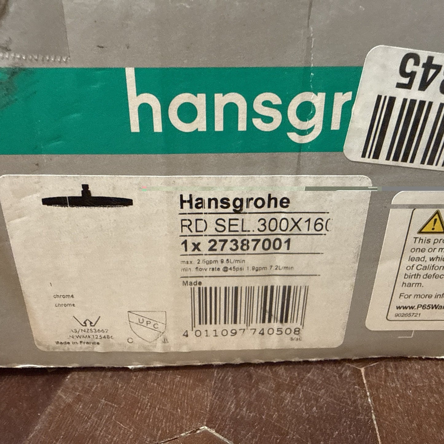 Hansgrohe 27387001 Raindance Select E Showerhead 300 2-Jet, 2.5 GPM in Chrome