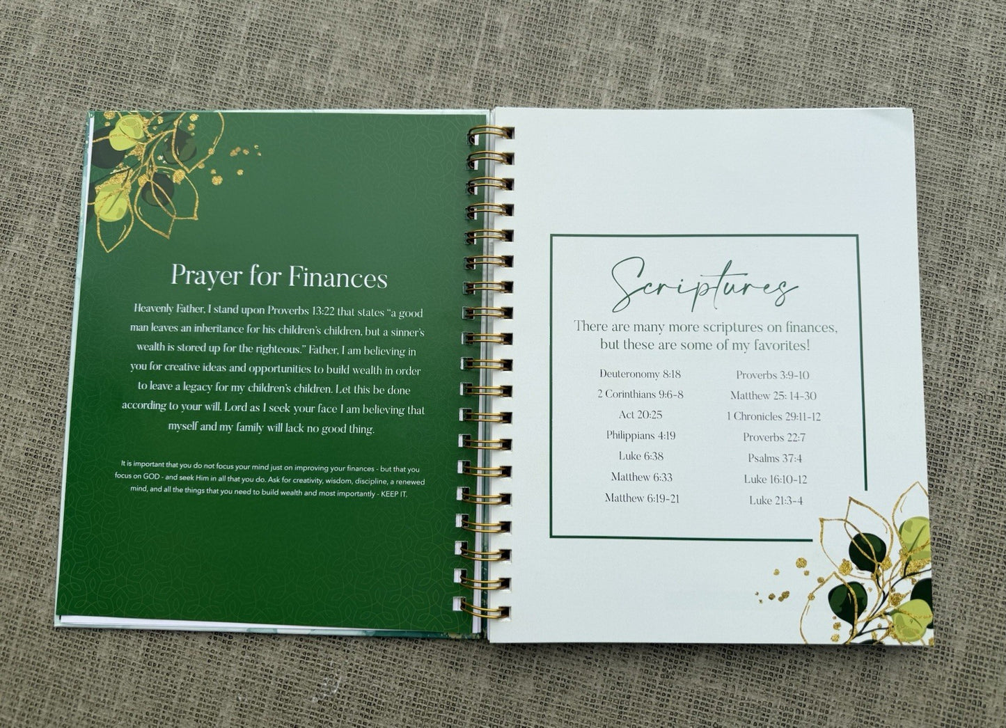 New -Faith Based Money Journal + Wealth Planner with Calendar