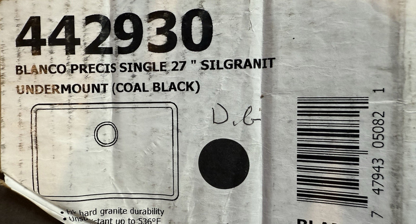 Blanco 442930 Precis 26-13/16" UnderMt Single Basin Silgranit Kitchen Sink
