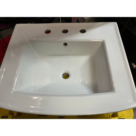 Kohler 2358-8-0 Archer 24" Rectangular Pedestal bathroom sink - white