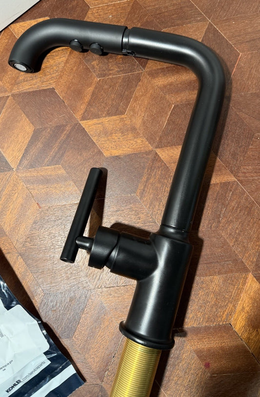 Kohler Purist Single-Hole Kitchen Faucet – Matte Black – K-7505-BL