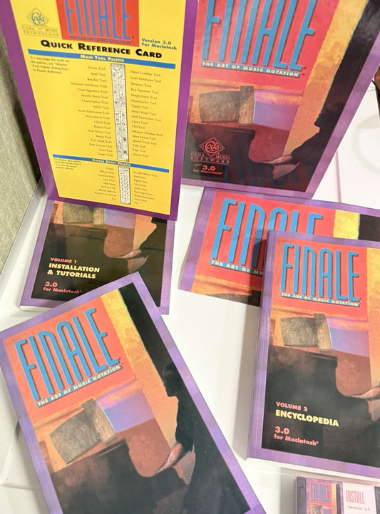 Finale: The Art of Music Notation 3.0 for Macintosh Mac w/ Sealed Disks & Books