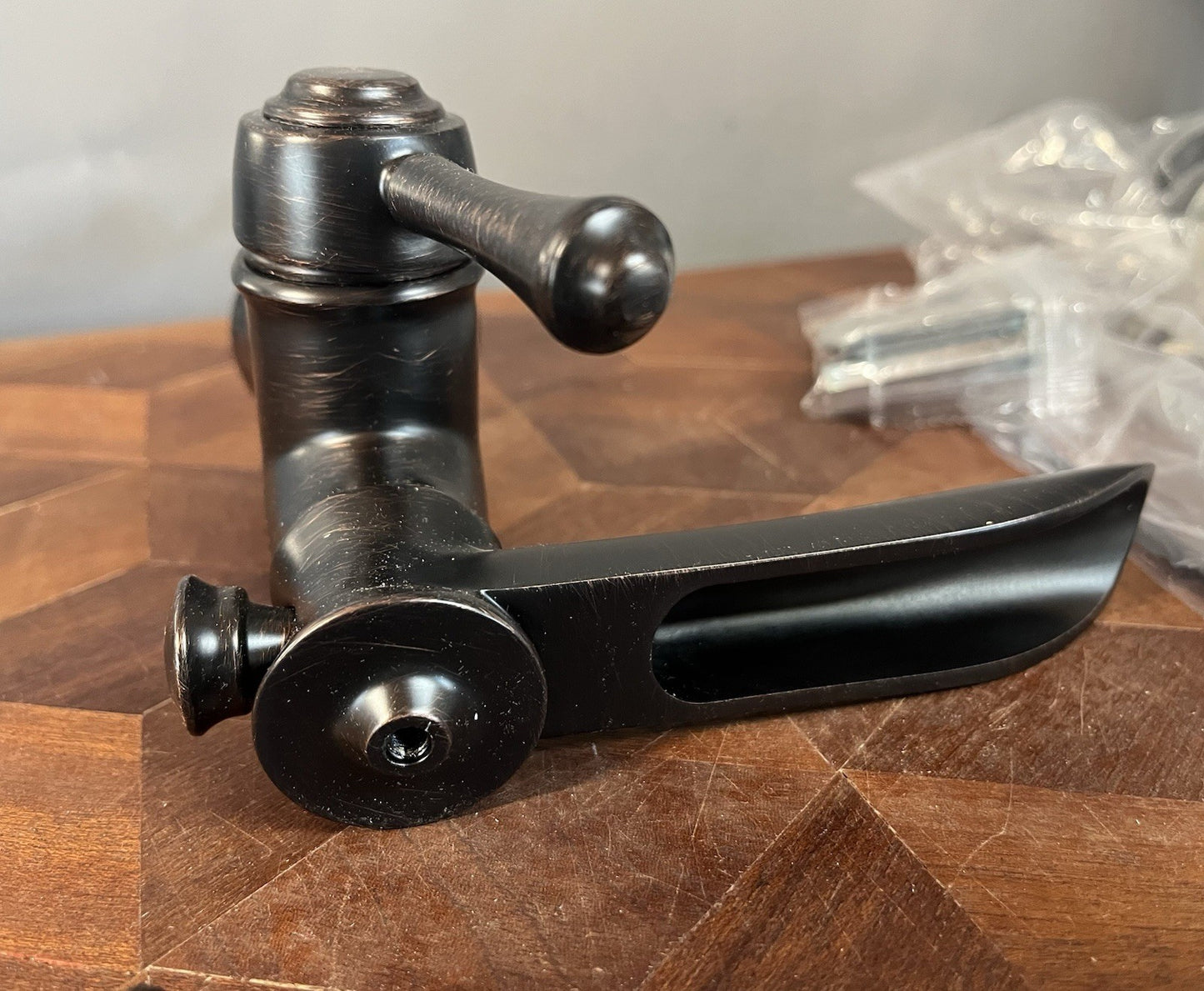 Delta 598LF-MPU Cassidy 1 Hole Waterfall Bathroom Faucet - Bronze