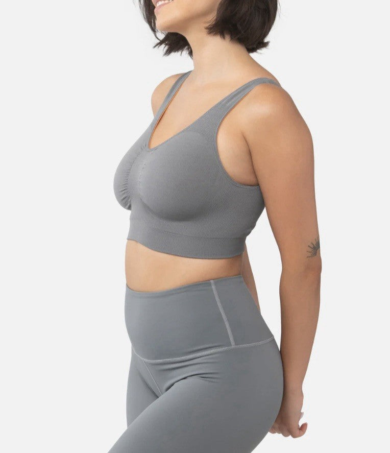 Underoutfit Everyday Comfort Reversible Bralette -452, Size L- Orange /Gray