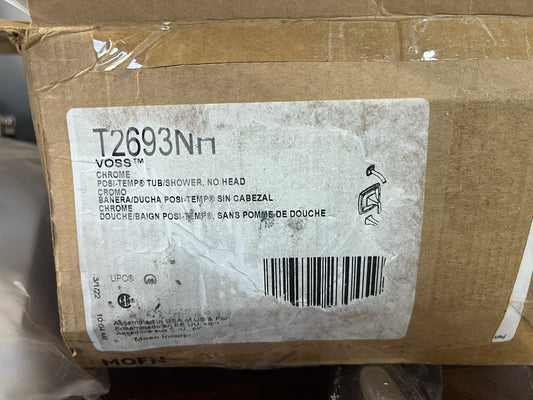 New Moen T2693NH Voss Posi-Temp Pressure Balanced Tub and Shower Trim Chrome