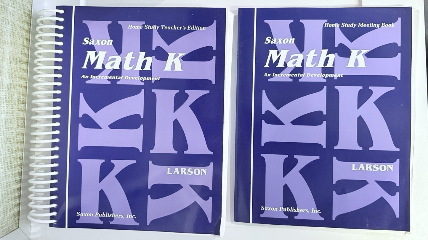 Saxon Math Homeschool Kindergarten, Teacher’s Manual & Meeting Book