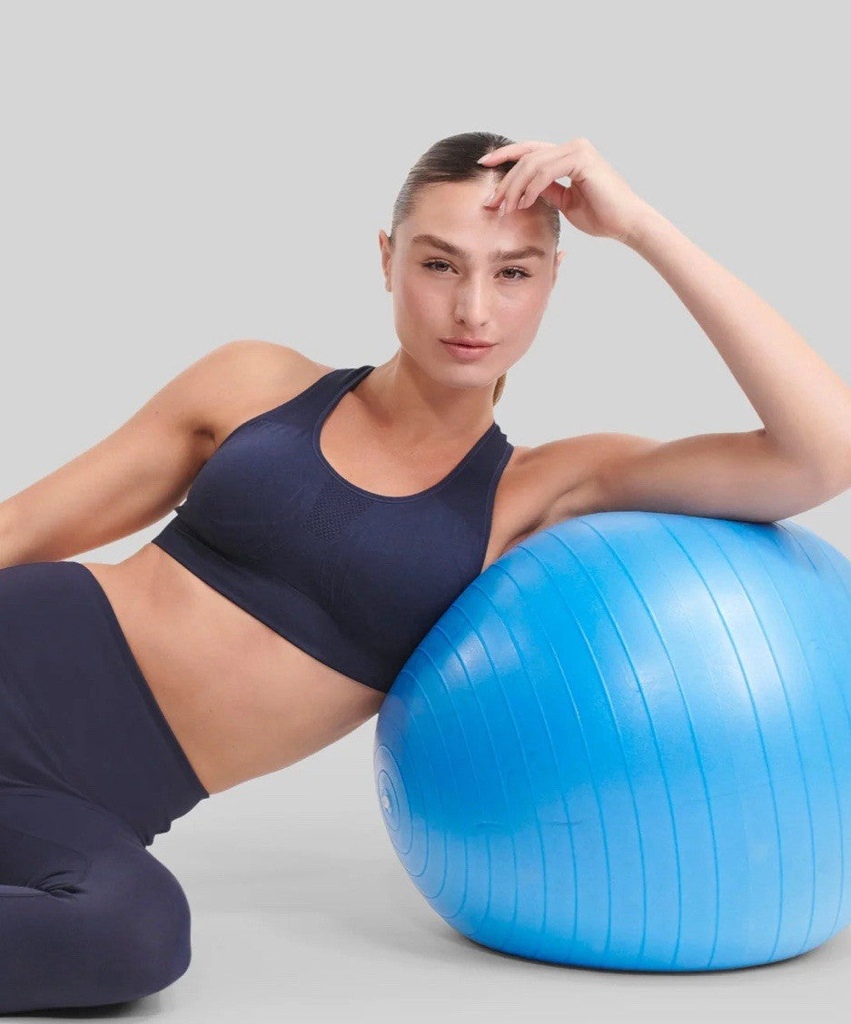 The NowSunday Racerback Sports Bra (sewn in pads) 1145 Navy, Size M