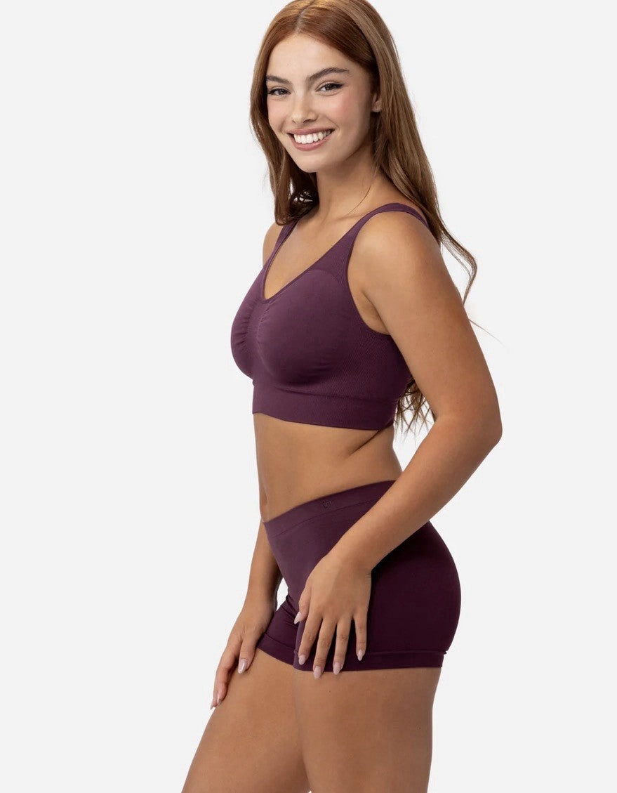 Underoutfit Smoothing at Waist Boyshort - 330,  size Small Plum