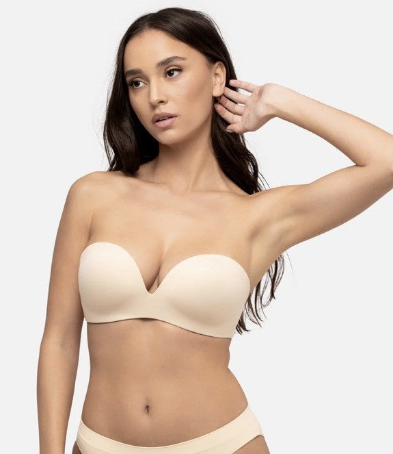Underoutfit The No Strings Attached Bra- 1248,  Size 2xl -Sand