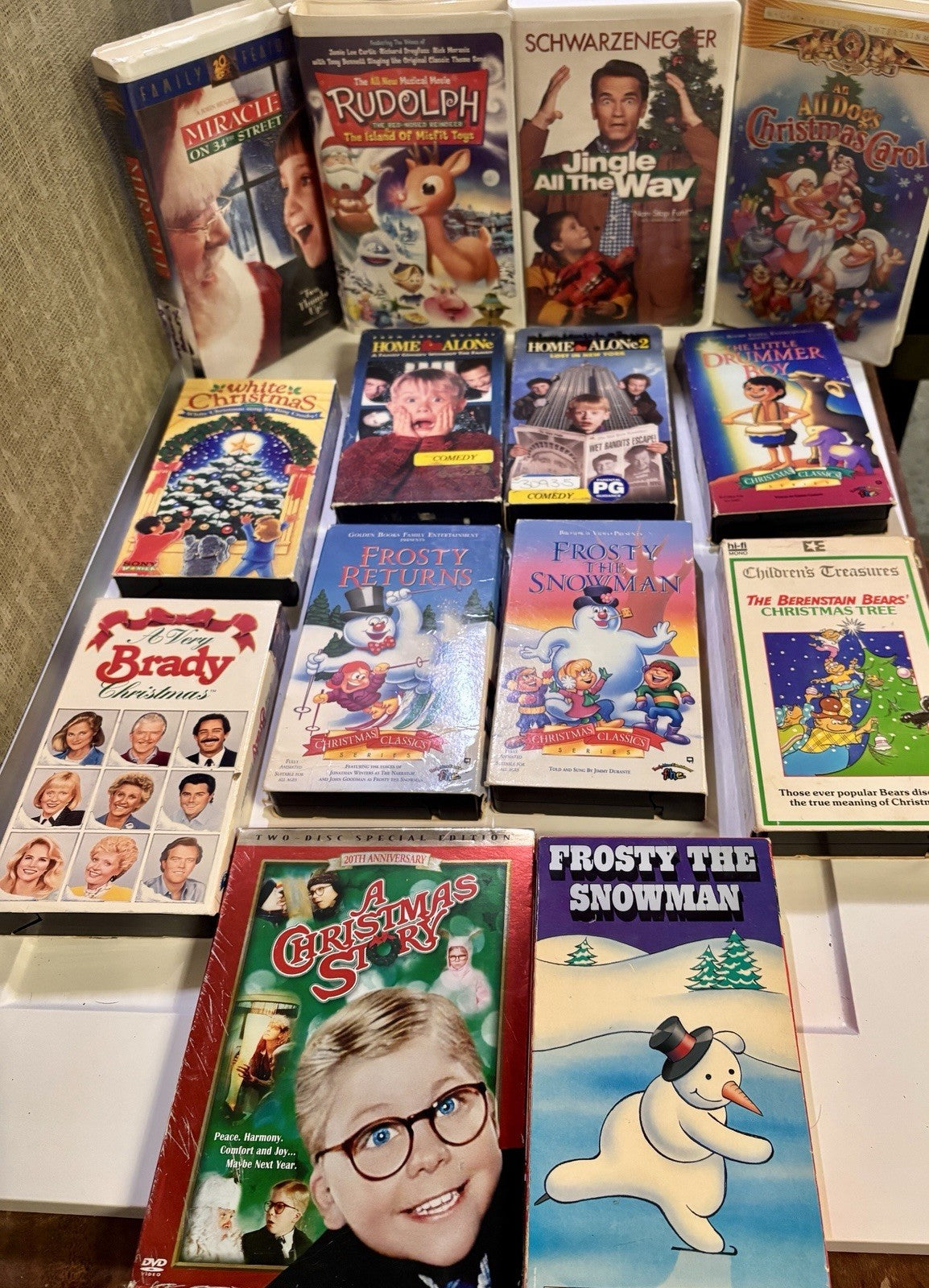Christmas VHS Lot of 14 Animated Movies Shows Kids Winter Holidays Children’s TV