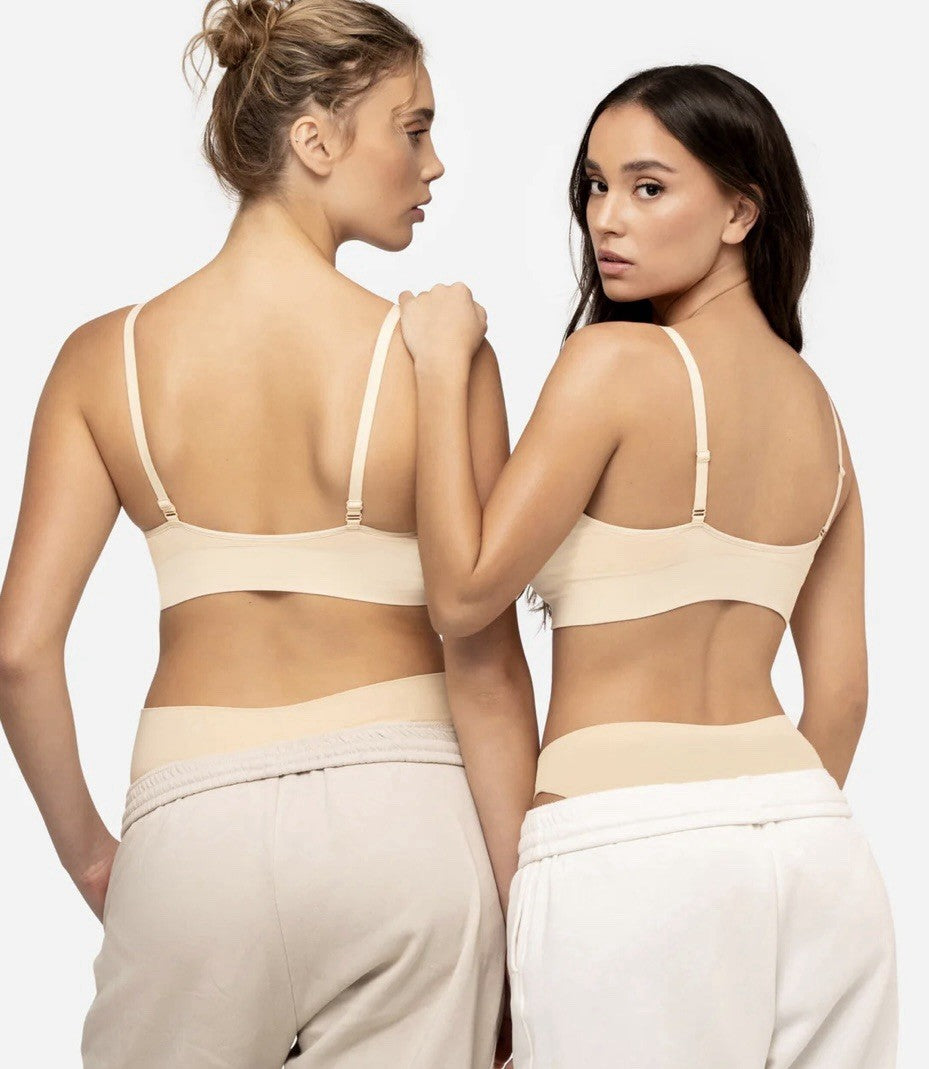 Underoutfit Neckline Pullover Bralette - 450 Sand, size 2XL