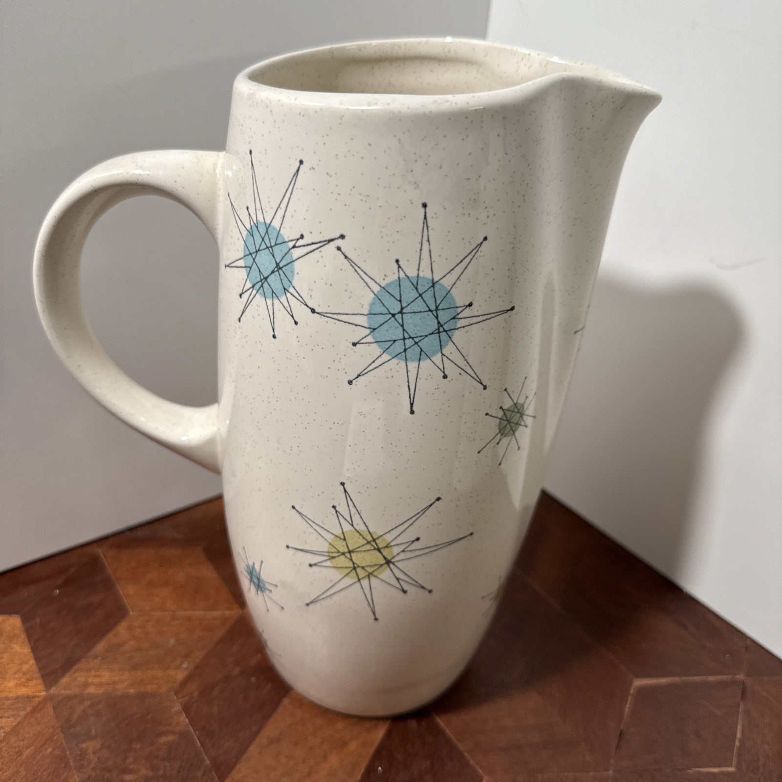 Vintage Franciscan Atomic Starburst MCM 56 oz Large 10" Tall Pitcher
