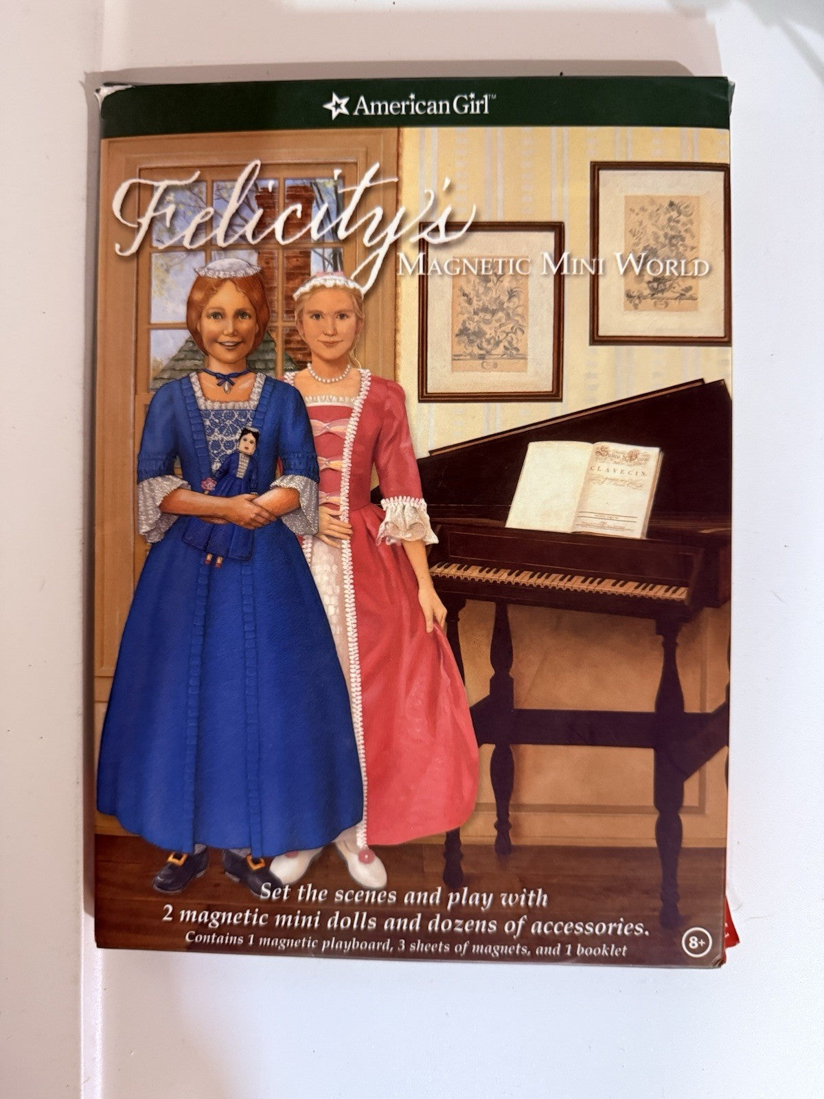 American Girl Doll Felicity FELICITY'S Magnetic Play Set & 8 Trading Cards -