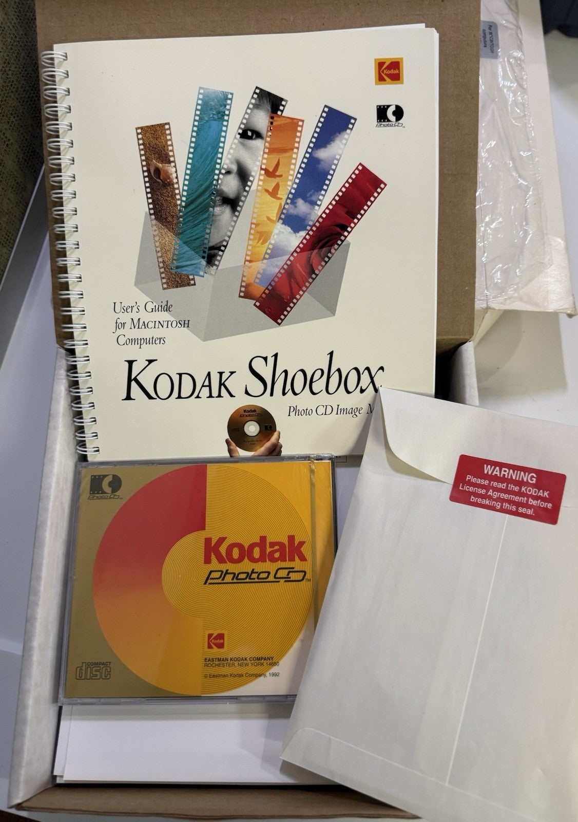 Kodak Shoebox Software Photo Image CD Manager - open box software is sealed