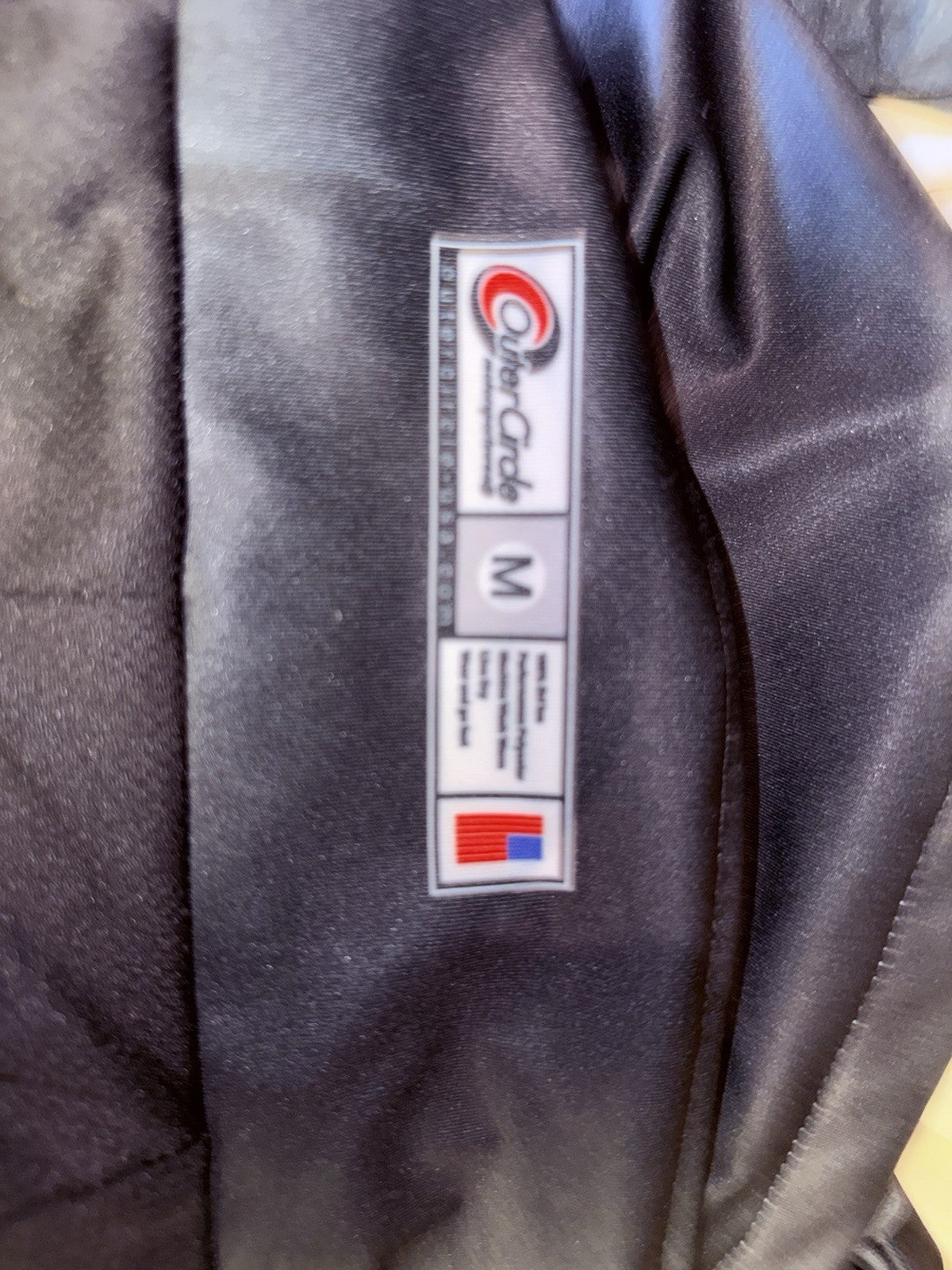 Outer circle-Yamaha Black Soft Shell Jacket Full Zip Size Med