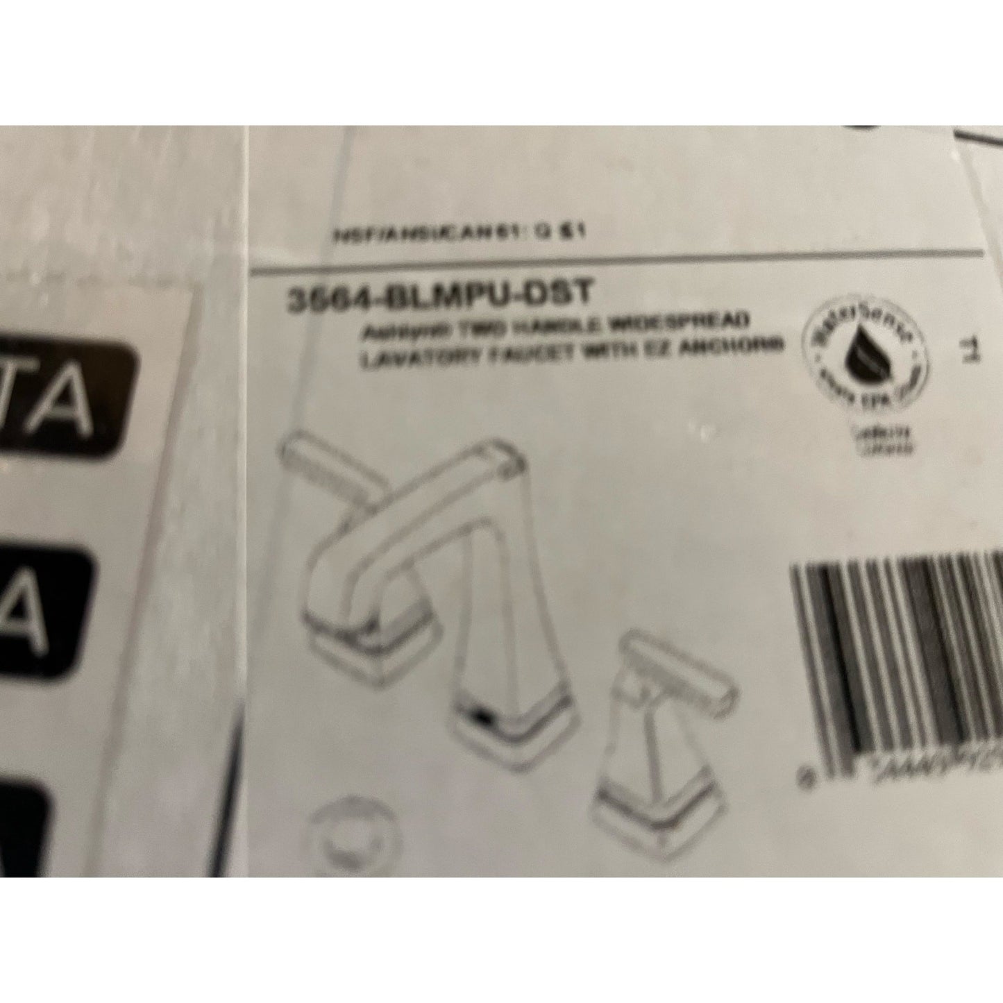 Delta 3564-BLMPU-DST Ashlyn Widespread Bathroom Faucet – Matte Black