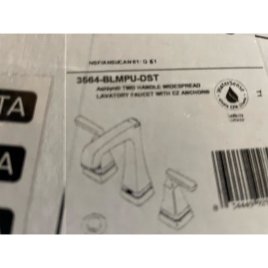 Delta 3564-BLMPU-DST Ashlyn Widespread Bathroom Faucet – Matte Black
