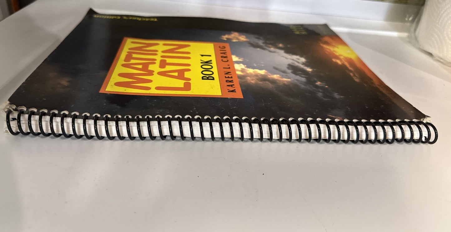 BOOK: Matin Latin Book 1 Karen Craig Teachers Edition 1999 Textbook Series