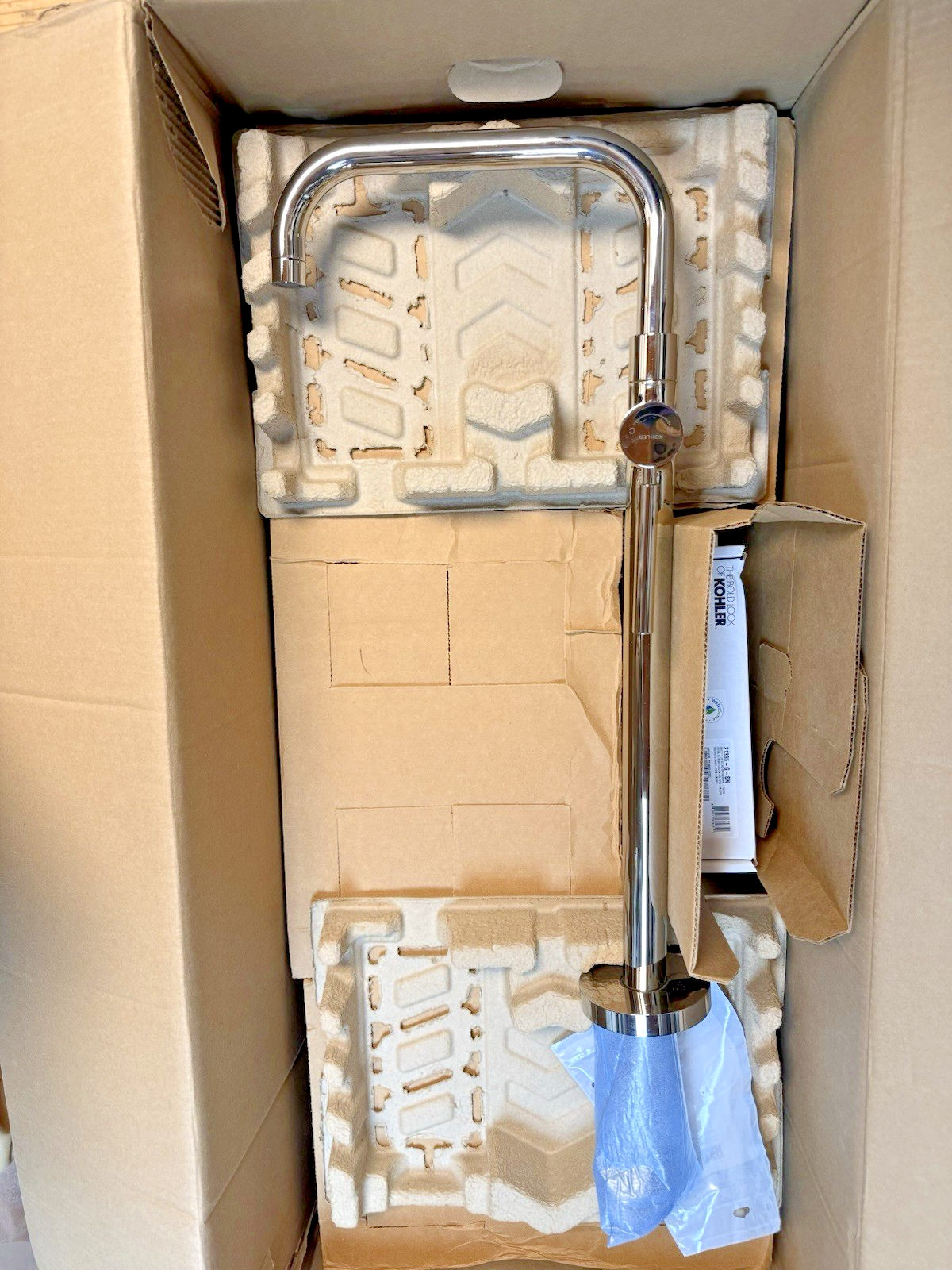 KOHLER Purist Floor-Mount Bath Filler w/ Handshower – Polished Nickel – K-T97328