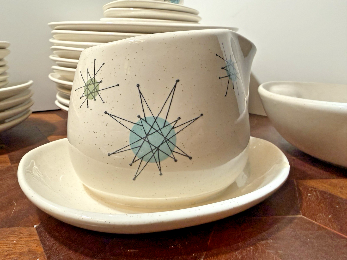Franciscan Starburst Atomic Dinnerware Set Museum Grade 44pc Ultra Rare Mint