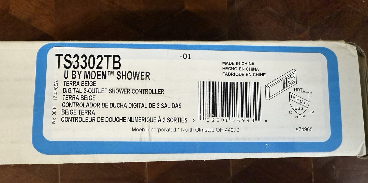 Moen TS3302TB 2-Outlet Digital Shower Controller – Terra Beige
