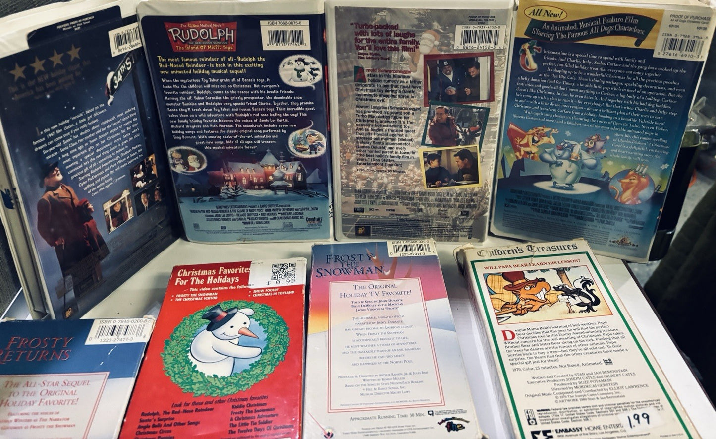 Christmas VHS Lot of 14 Animated Movies Shows Kids Winter Holidays Children’s TV