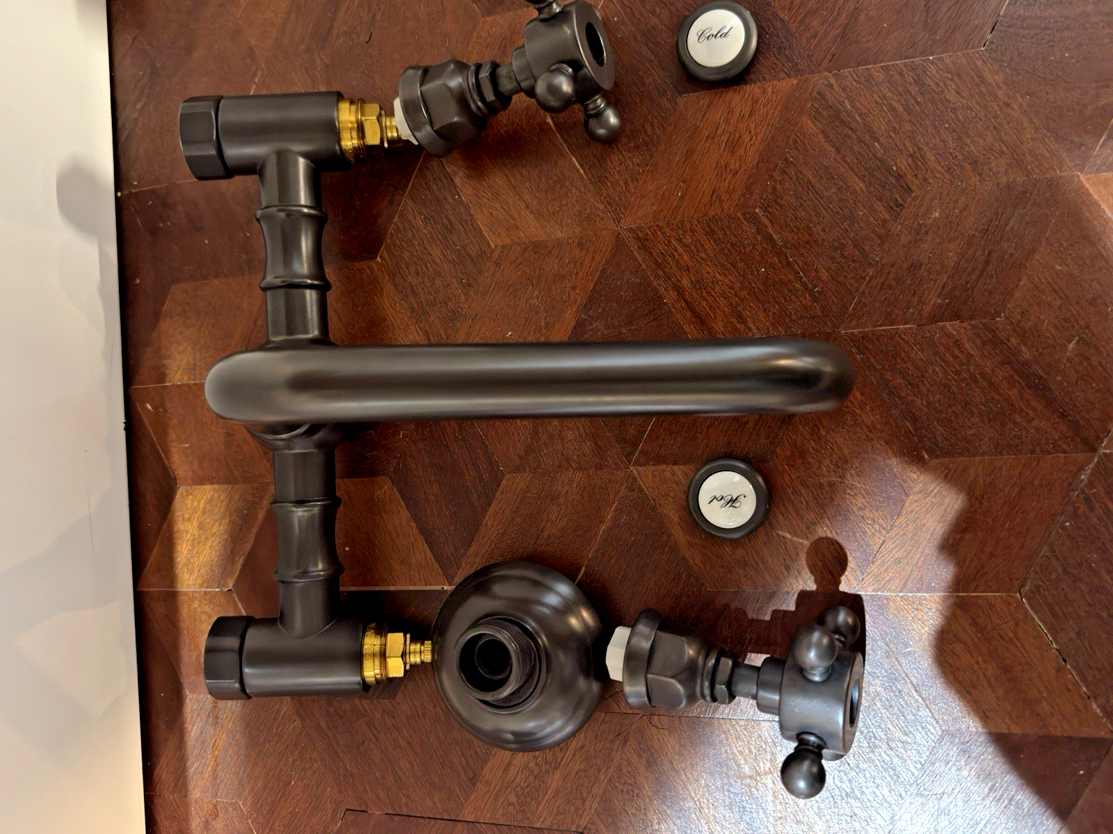 ROHL A1423XMTCB-2 Tuscan Bronze Wall-Mount Bridge Faucet w/ Spout Trim