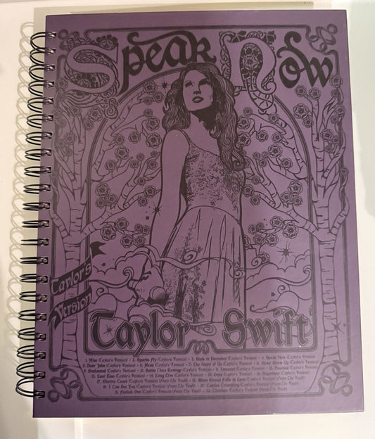 Taylor Swift Speak Now Taylor’s Version Spiral Notebook Journal Preowned BLANK