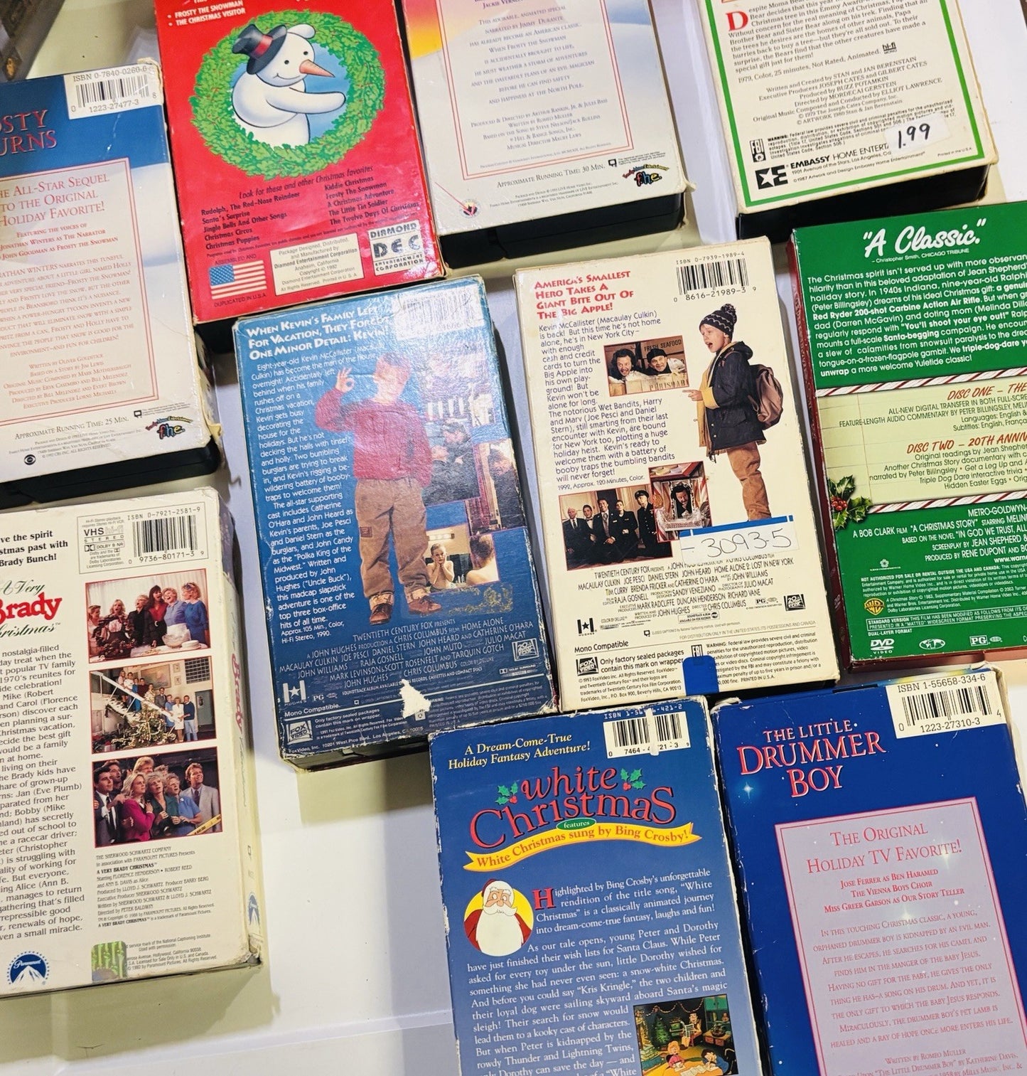 Christmas VHS Lot of 14 Animated Movies Shows Kids Winter Holidays Children’s TV