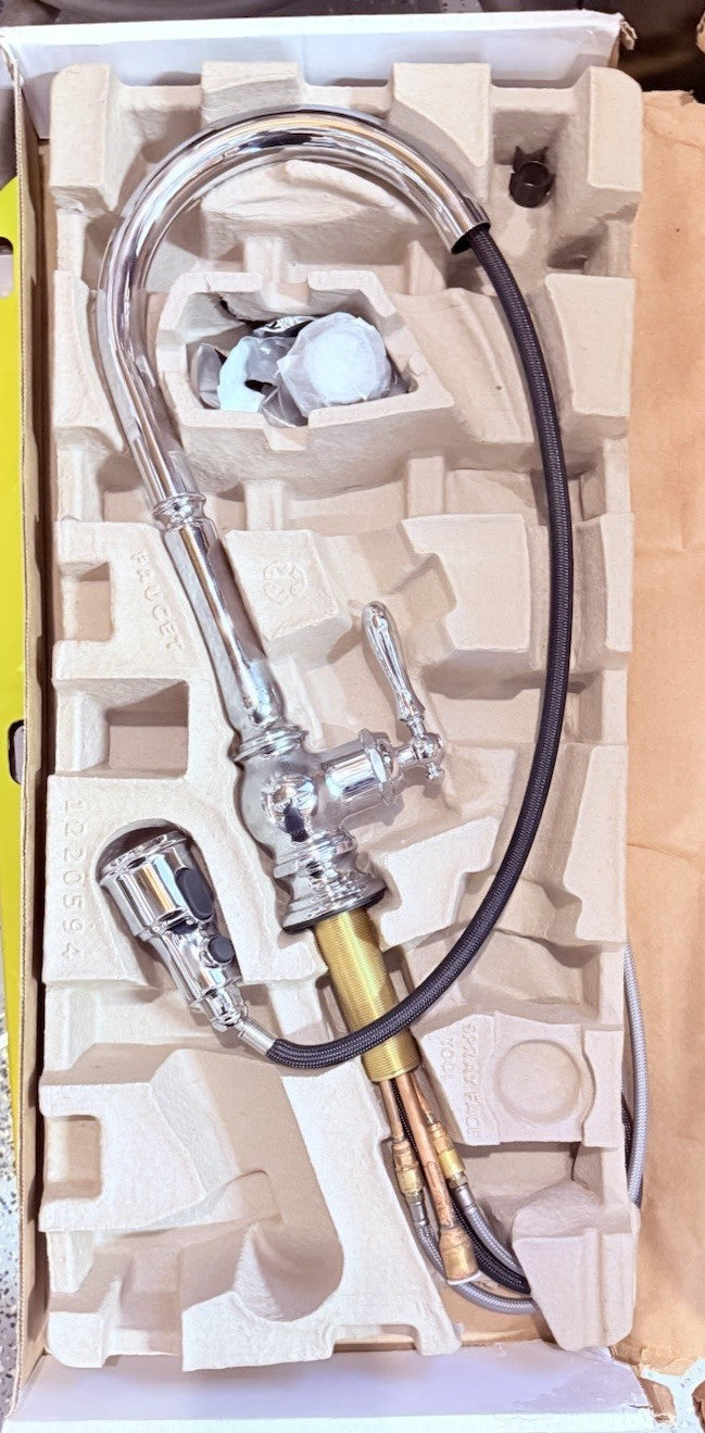 KOHLER Artifacts Single-Handle Pull-Down Kitchen Faucet- 99259-CP