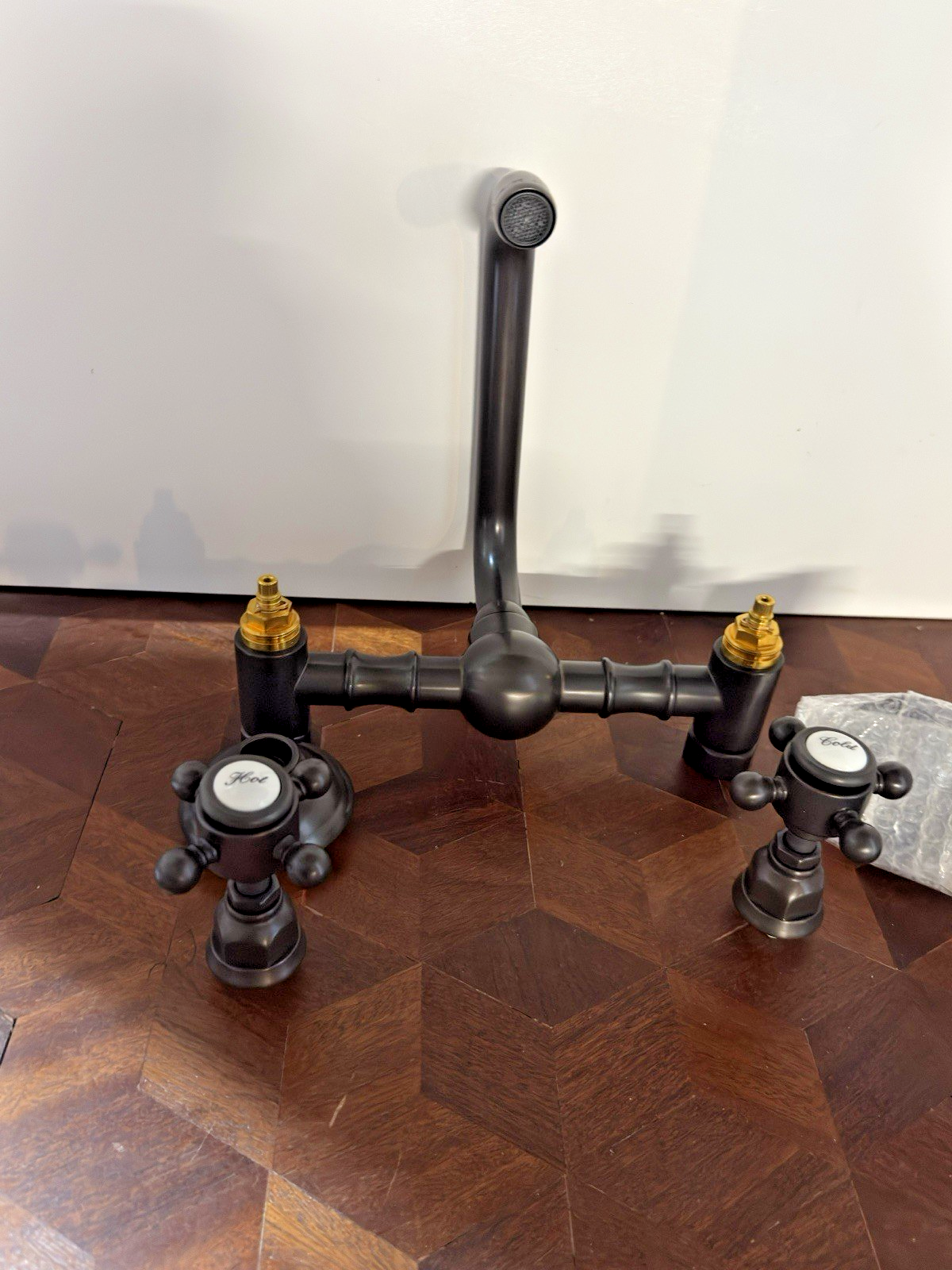 ROHL A1423XMTCB-2 Tuscan Bronze Wall-Mount Bridge Faucet w/ Spout Trim