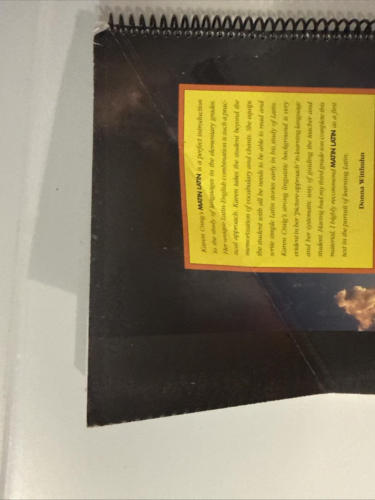 BOOK: Matin Latin Book 1 Karen Craig Teachers Edition 1999 Textbook Series