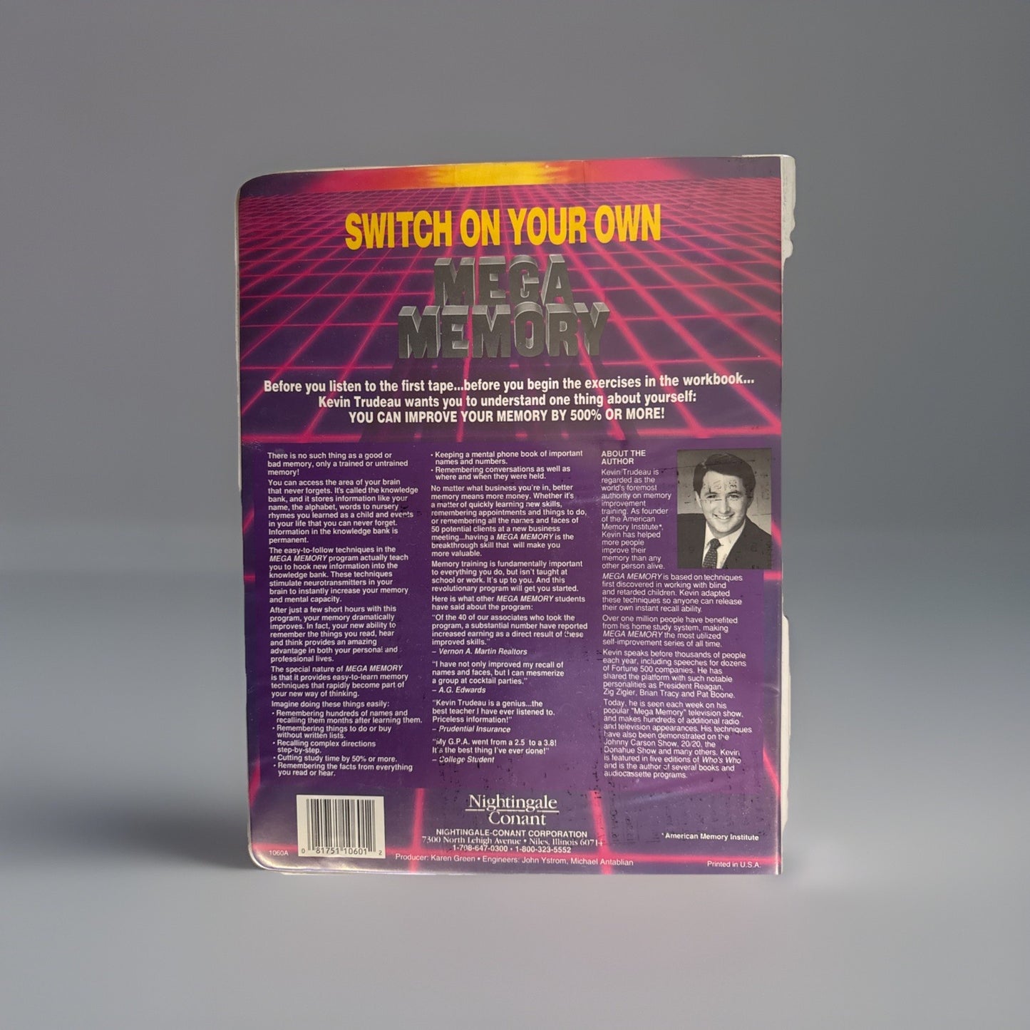 Nightingale Conant Kevin Trudeau's Mega Memory 8 Cassette Set And Workbook