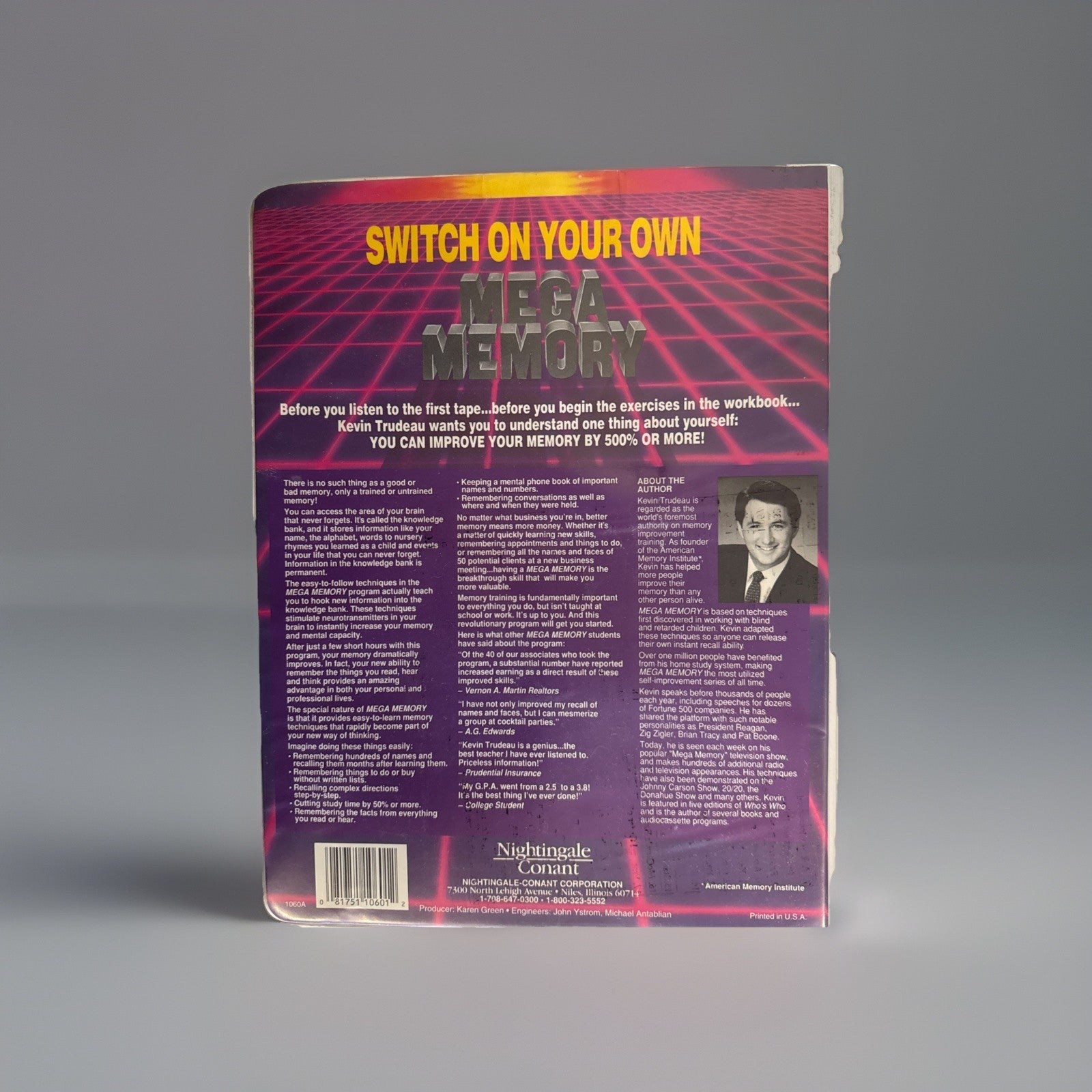 Nightingale Conant Kevin Trudeau's Mega Memory 8 Cassette Set And Workbook