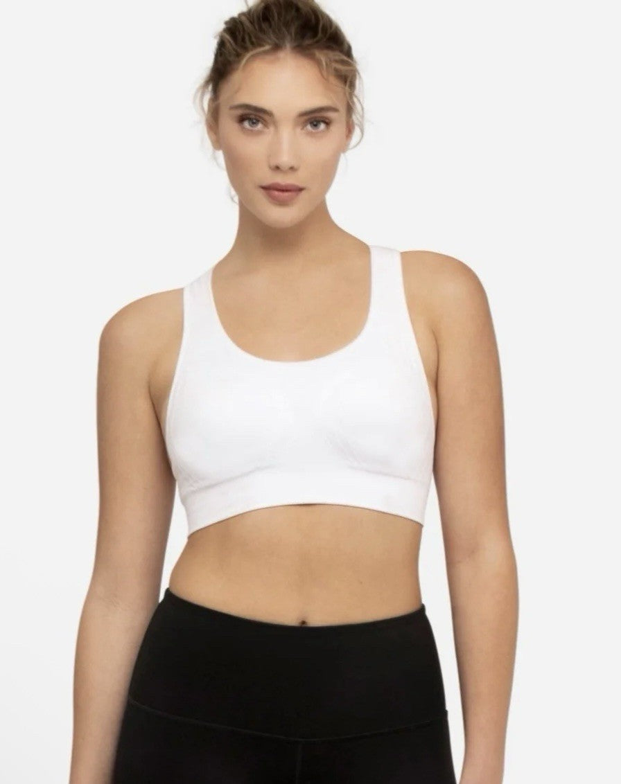 The NowSunday Racerback Sports Bra (sewn in pads) 1145 white, size L