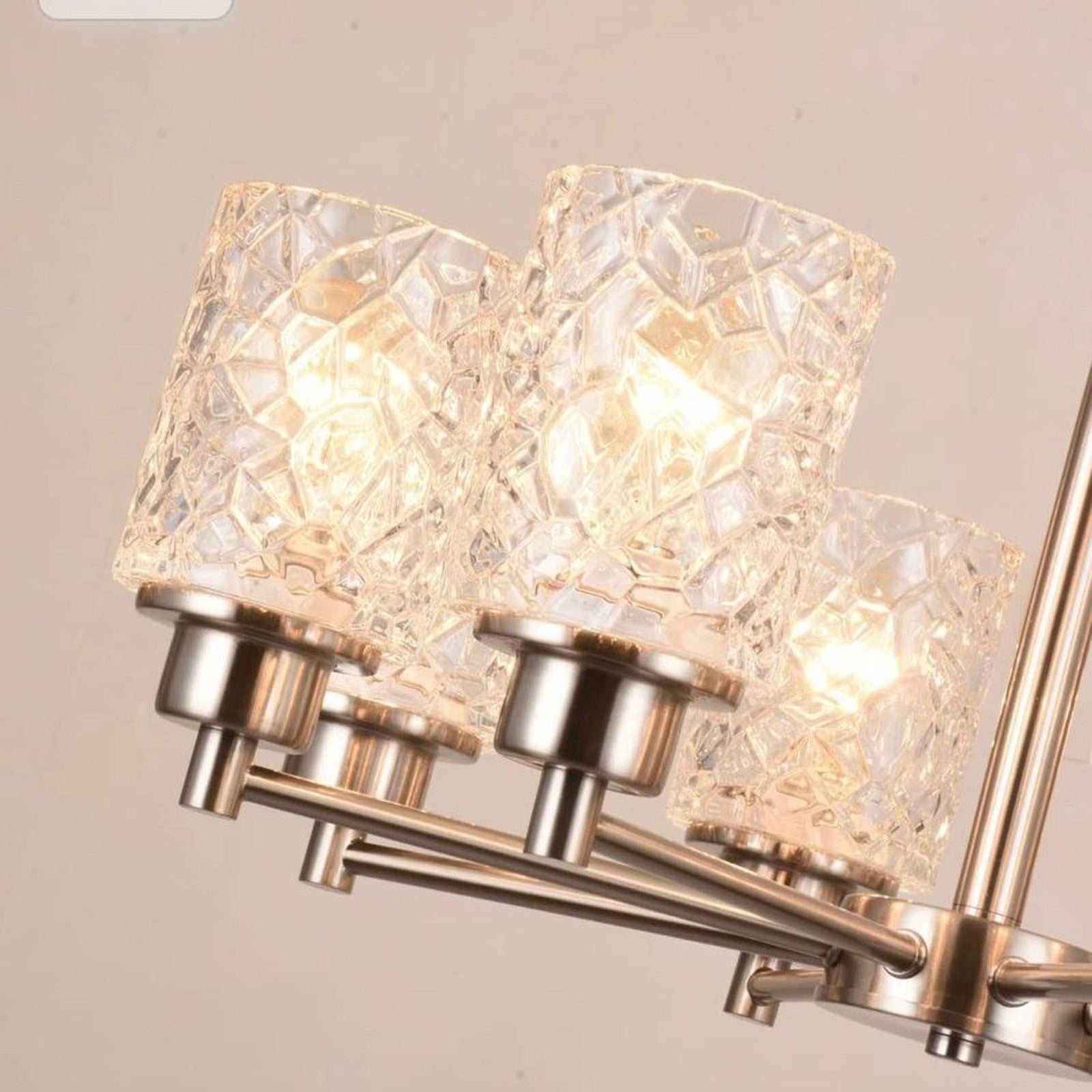 Alice House 8 Light Brushed Nickel 24” Chandelier