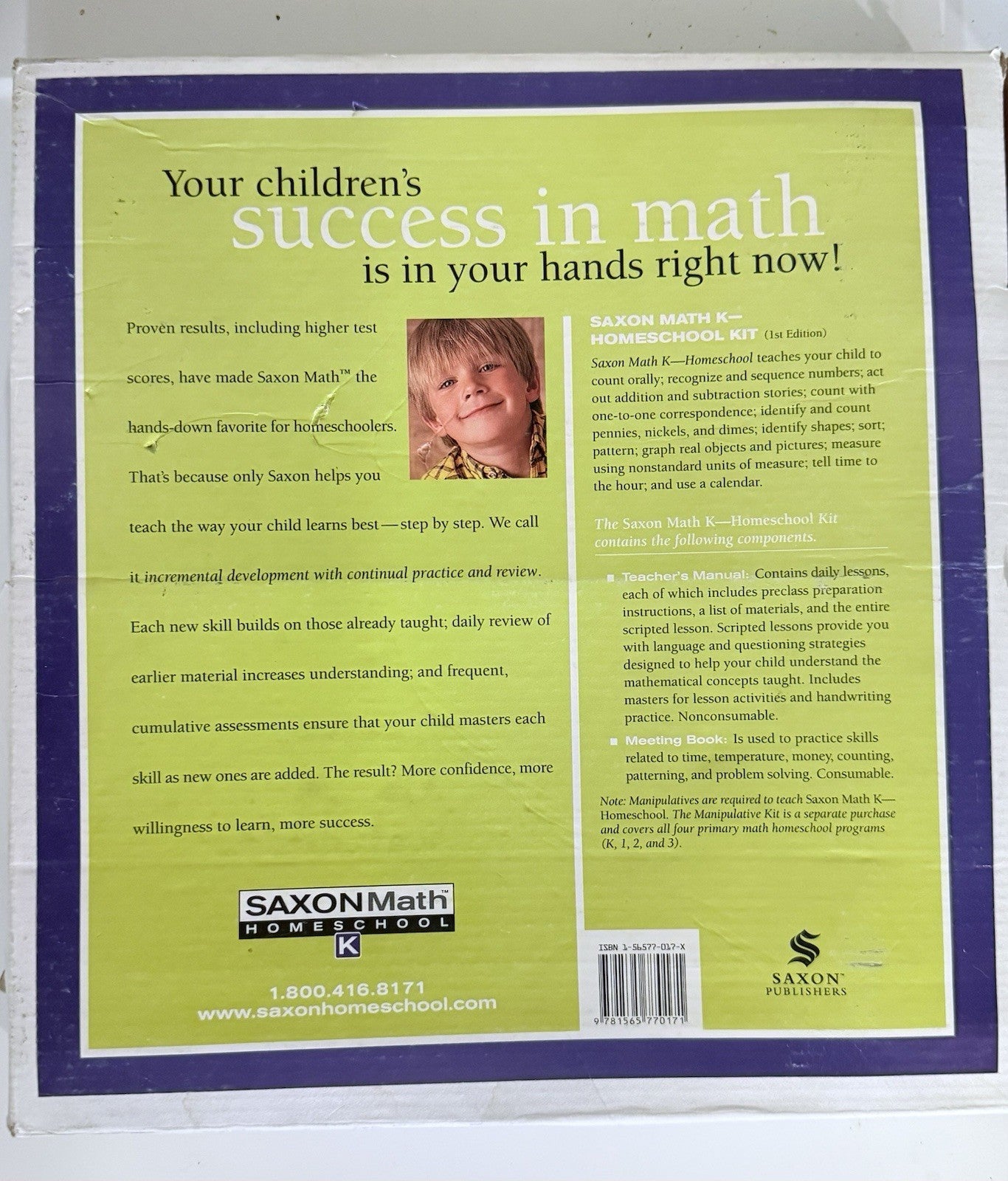 Saxon Math Homeschool Kindergarten, Teacher’s Manual & Meeting Book