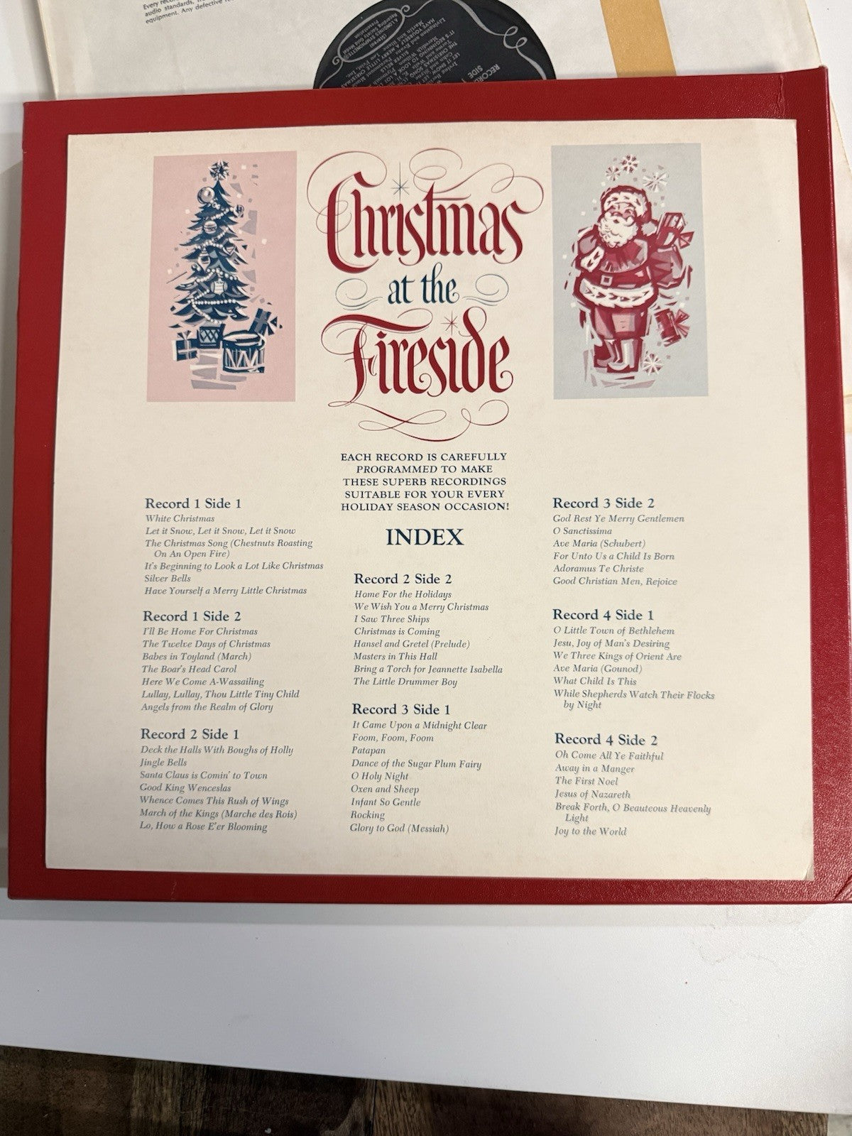 Christmas At The Fireside 4× Vinyl LP Records Box Set  Gold Medal Recording