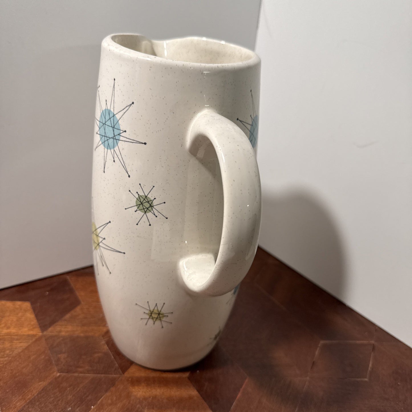 Vintage Franciscan Atomic Starburst MCM 56 oz Large 10" Tall Pitcher