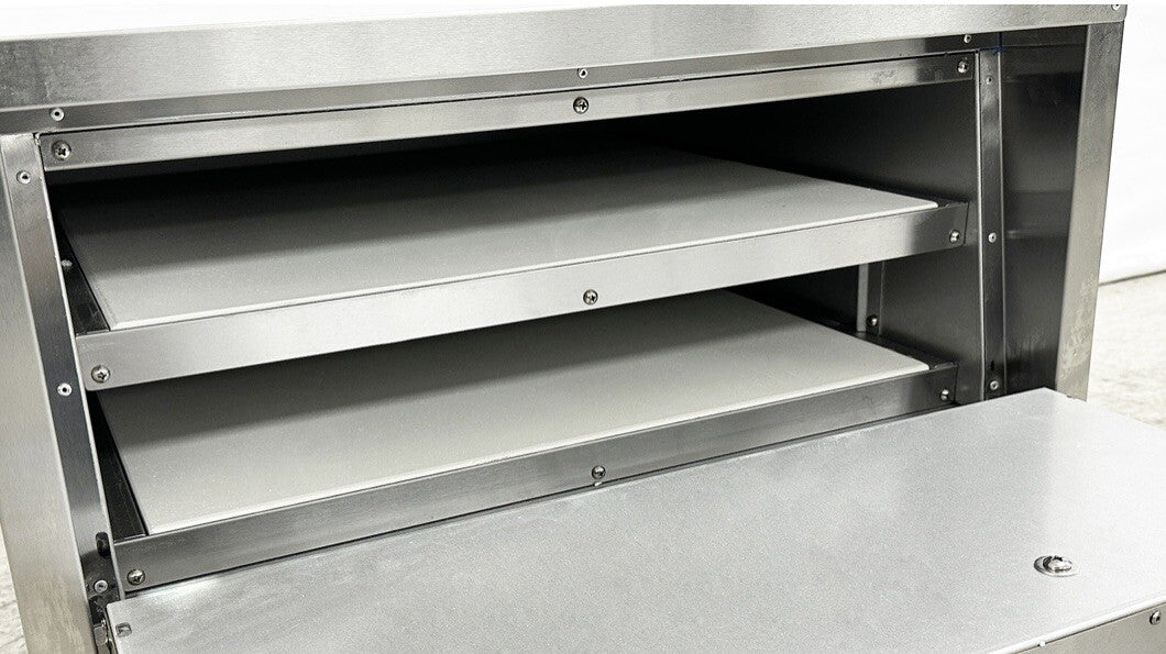NSF Double Deck 220V Electric Pizza Oven 2850W Fire Stone Stainless NEW