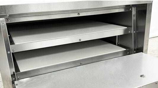 NSF Double Deck 220V Electric Pizza Oven 2850W Fire Stone Stainless NEW
