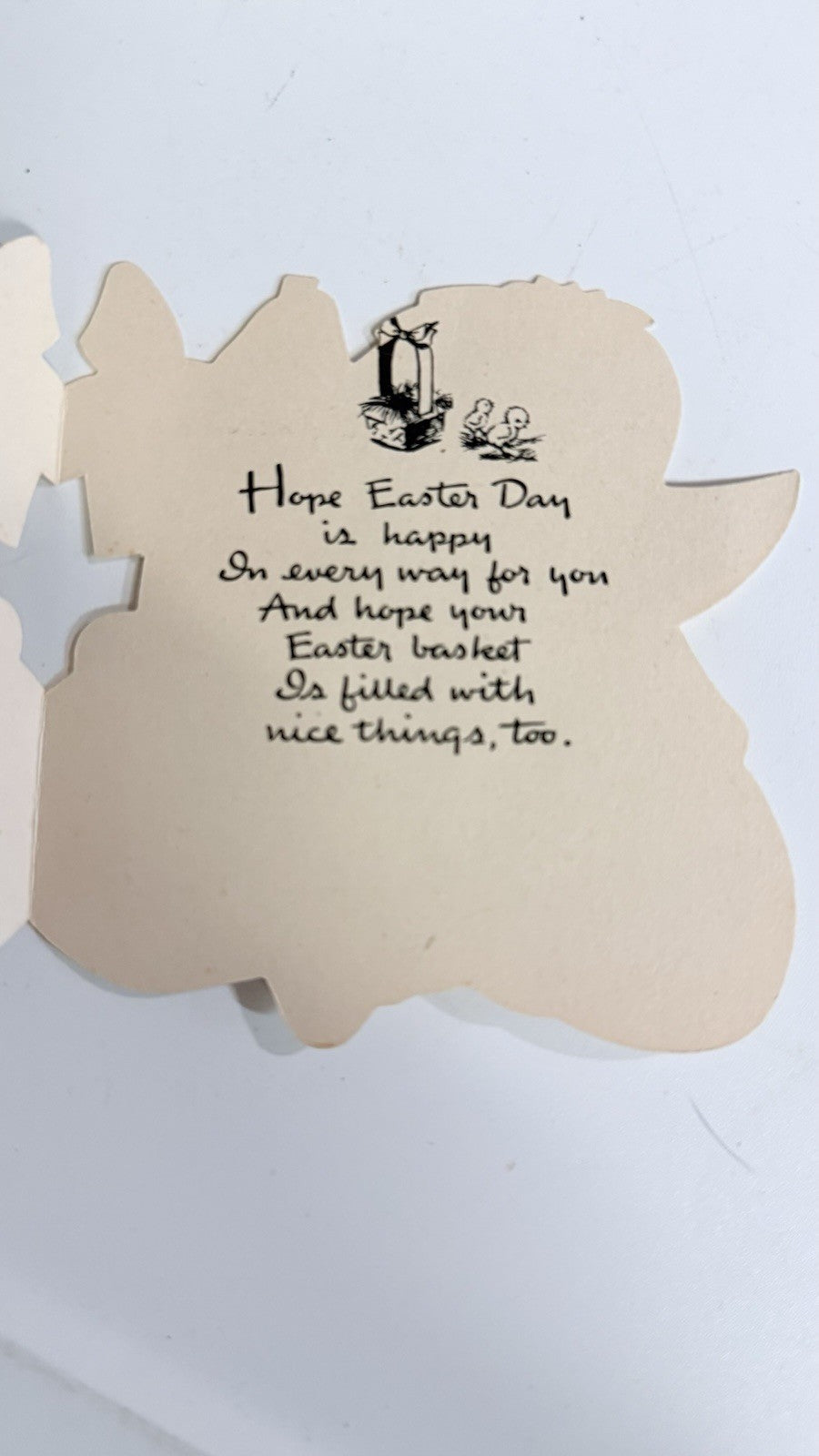 Hallmark 1946 Happy Easter To A Fine Big Boy die-cut Easter Card