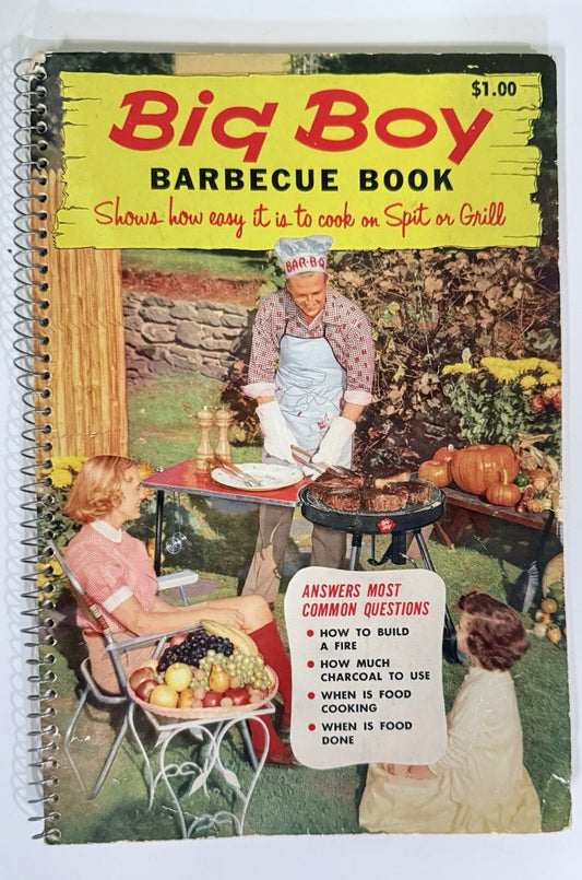 Vintage BIG BOY BARBECUE BOOK 1957 Edition Full Color Grill Cookbook Recipes
